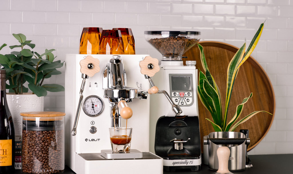 lelit mara x espresso machine with eureka atom 75 espresso grinder