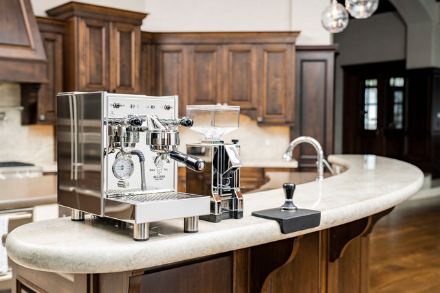 Pullman Big Step Tamper with Bezzera BZ10 espresso machine from Clive Coffee - Lifestyle