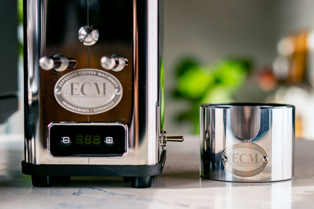 ECM Tamper Station and S-Automatik Flat Burr Grinder, Clive Coffee - Lifestyle