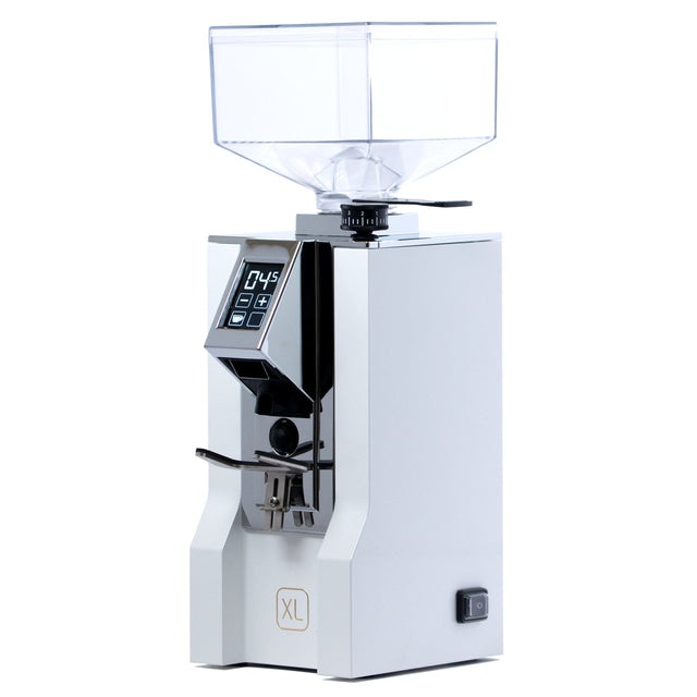 Eureka Oro Mignon XL Espresso Grinder, white, from Clive Coffee, knockout