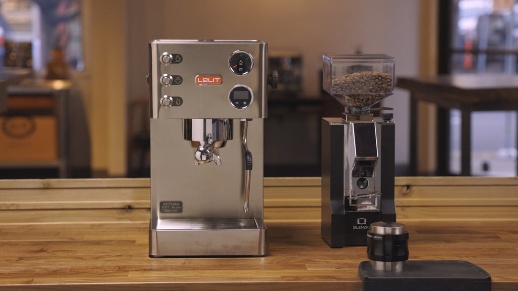 Lelit Victoria Espresso Machine Eureka Mignon Silenzio Espresso Grinder