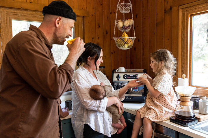 family enjoying a coffee lifestyle by clive coffee