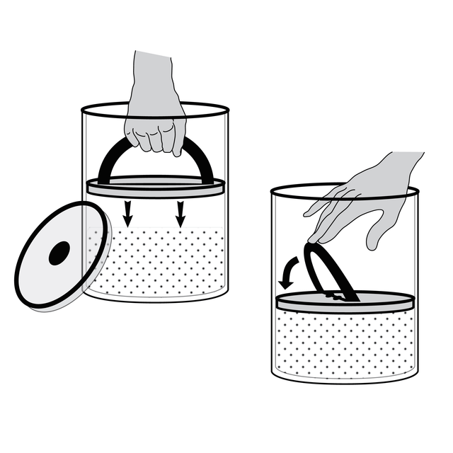 Airscape Vacuum Sealed Coffee Canister diagram, Clive Coffee - Knockout